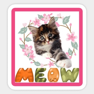 I LOVE MY FUNNY BABY CAT Sticker